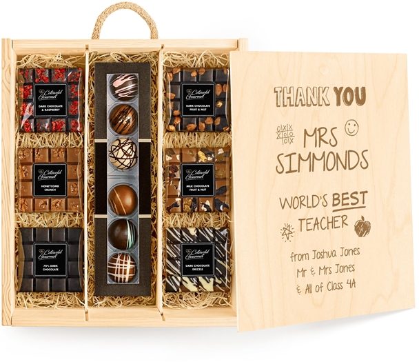 Gifts For Teachers Large Personalised Variety Chocolate Tasting Experience - Ganache Selection